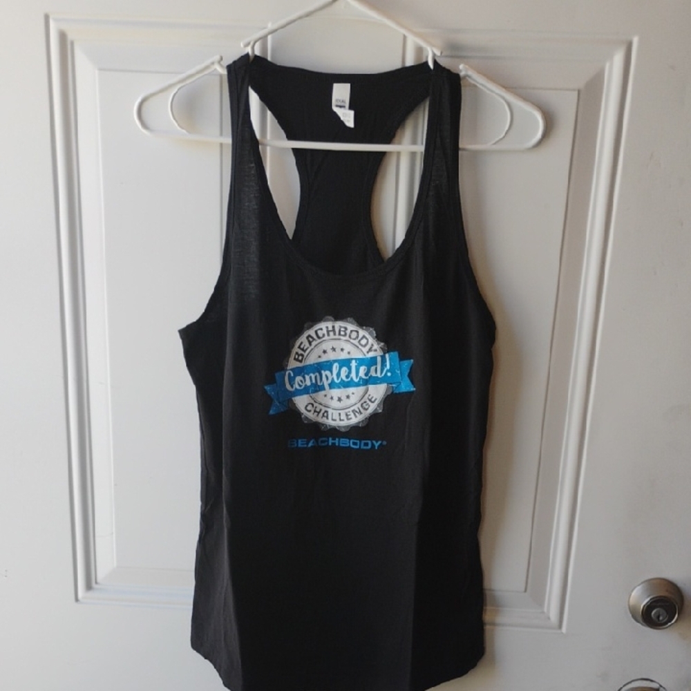 Beachbody Black and Blue Graphic Tank Top
